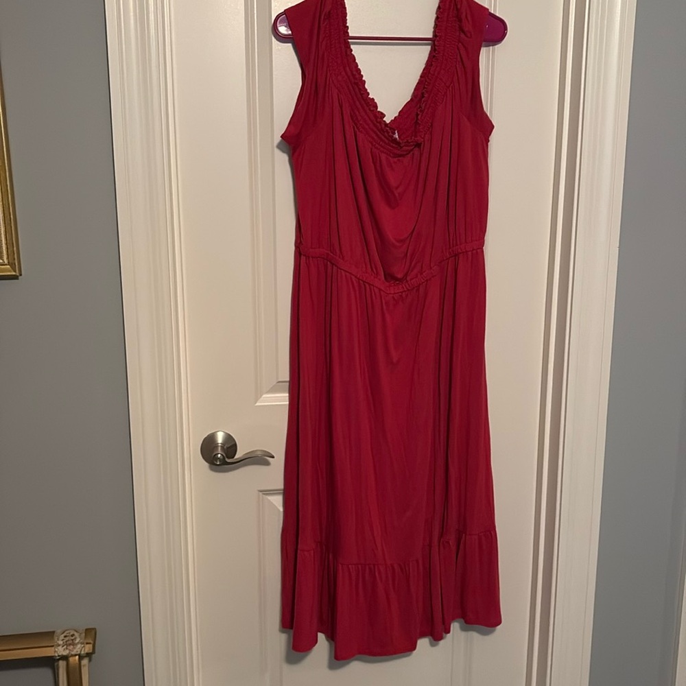 Pink midi dress